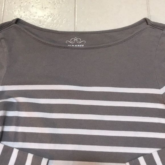 💫4/30 OLD NAVY Striped 3/4 Sleeve Cotton Tee - Picture 4 of 5